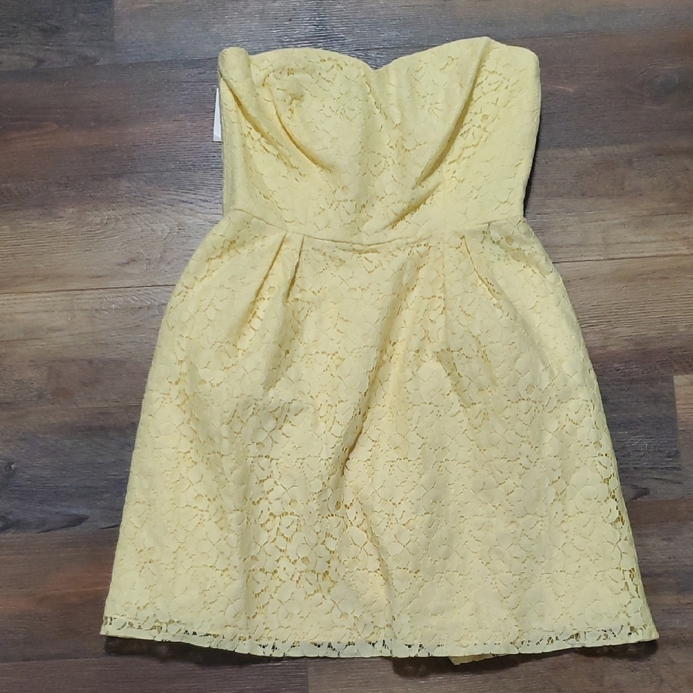 Jasmine Strapless Sunny Days Yellow Lace Dress